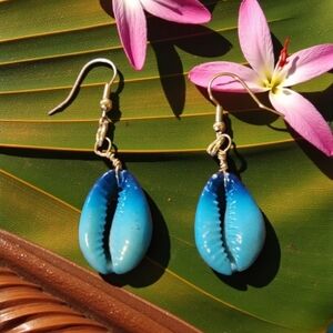 Blue Shell Earrings
